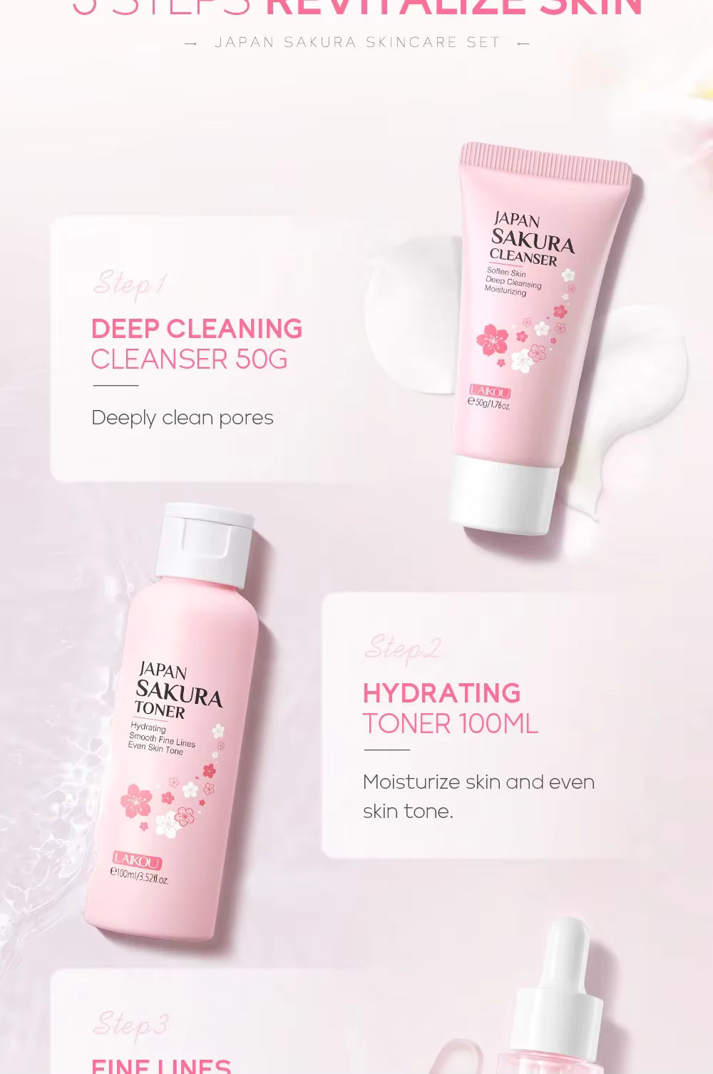 5 Piece Sakura Skincare Set