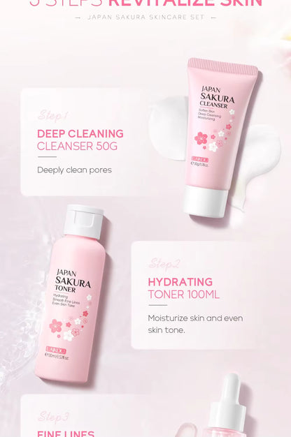 5 Piece Sakura Skincare Set