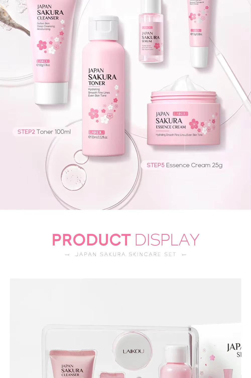 5 Piece Sakura Skincare Set